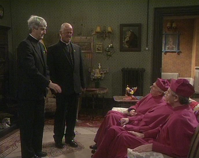 THIS IS BISHOP O'NEILL. DON'T GET UP! 
