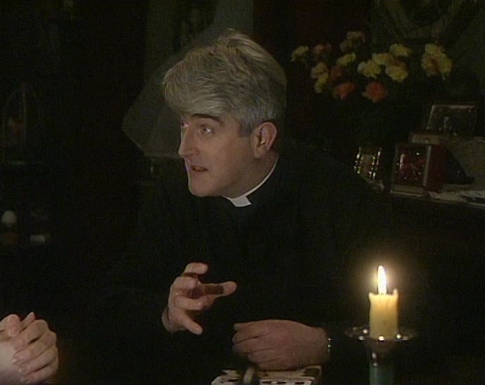 LIT BY A SINGLE CANDLE.  