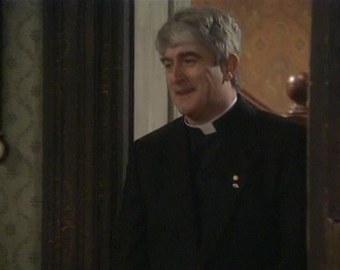 SORRY ABOUT THAT. AH, HERE'S FATHER HACKETT NOW. 
