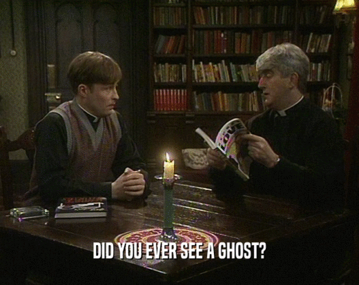 DID YOU EVER SEE A GHOST?  