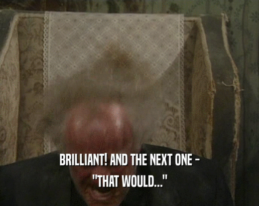 BRILLIANT! AND THE NEXT ONE - 