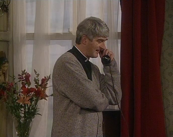 UM, FATHER DAMIEN, FATHER FROST SAID YOU'RE TO GO HOME IMMEDIATELY. 