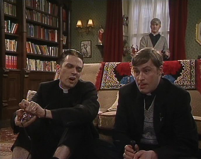 TELL HIM I'M NOT GOING. I'M HAVING DINNER HERE. 