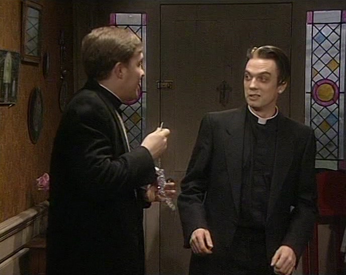 - YOU PRAYING, YEAH? - OH, NO. THEY'RE, UH...TED'S. 