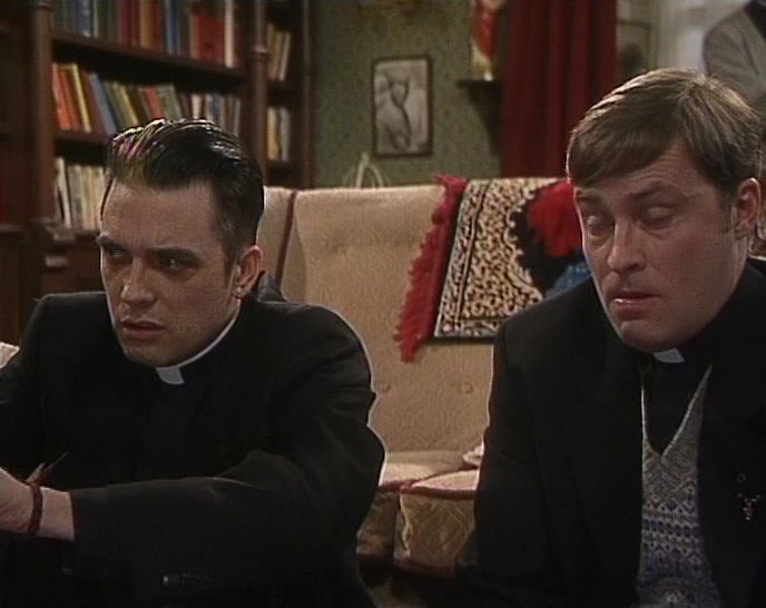 UM, FATHER DAMIEN, FATHER FROST SAID YOU'RE TO GO HOME IMMEDIATELY. 