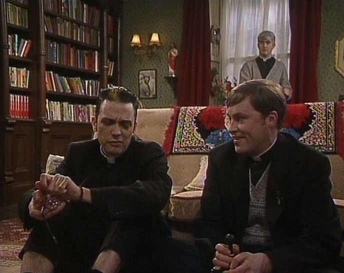 TELL HIM I'M NOT GOING. I'M HAVING DINNER HERE. 