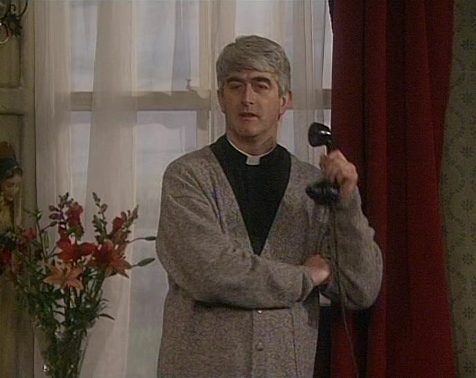 UM, FATHER DAMIEN, FATHER FROST SAID YOU'RE TO GO HOME IMMEDIATELY. 