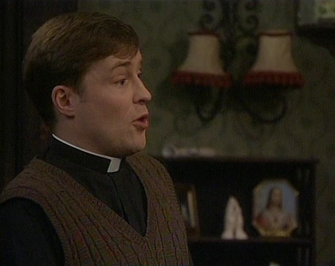 FATHER DAMIEN GAVE ME THE CIGARETTES TO MIND. 