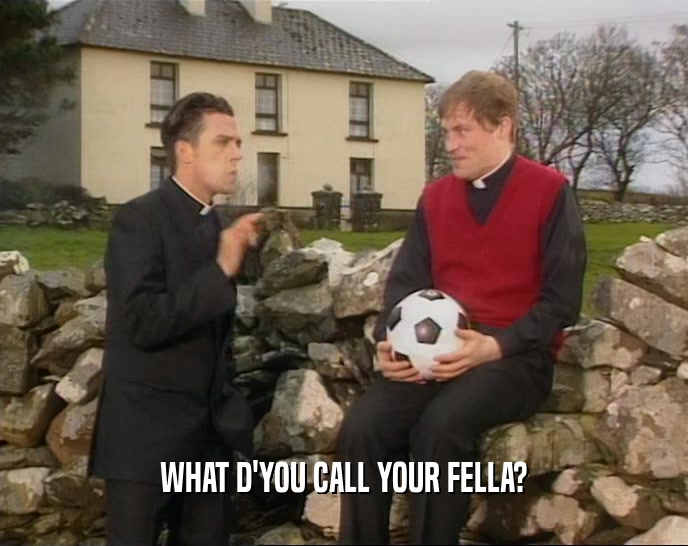 WHAT D'YOU CALL YOUR FELLA?
  