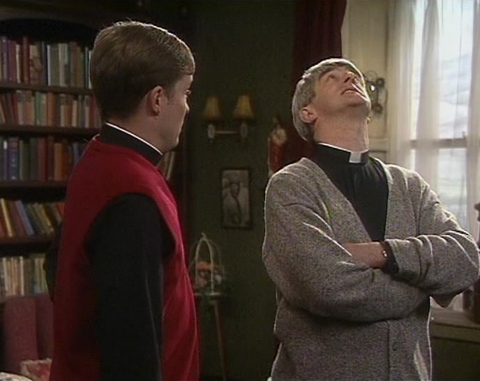 YEAH? FATHER BIGLEY LISTENS TO DANA AND HE'S NOT MAD. 