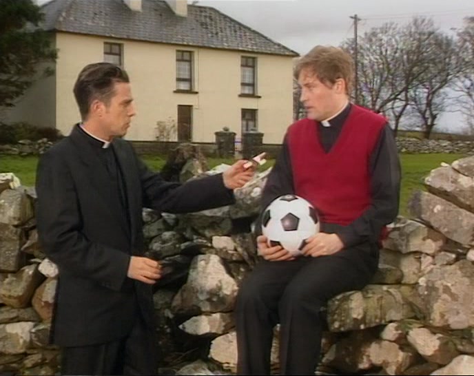- HERE, D'YOU WANT ONE? - AH, NO, THANKS, FATHER LENNON. 