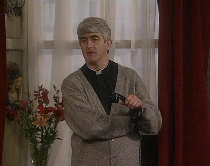 UM, FATHER DAMIEN, FATHER FROST SAID YOU'RE TO GO HOME IMMEDIATELY. 