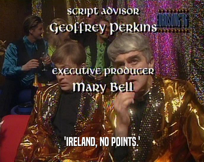 'IRELAND, NO POINTS.'  