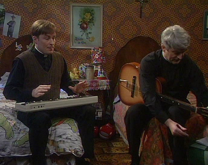 RIGHT. LYRICS. GO AHEAD THERE, DOUGAL. 