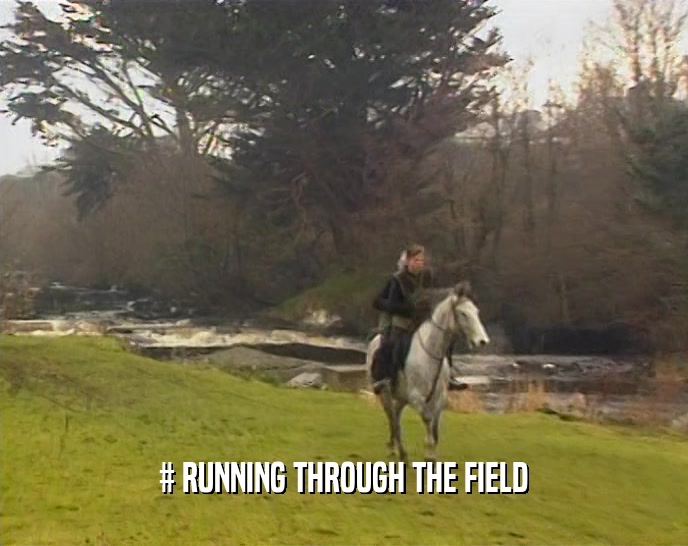# RUNNING THROUGH THE FIELD  