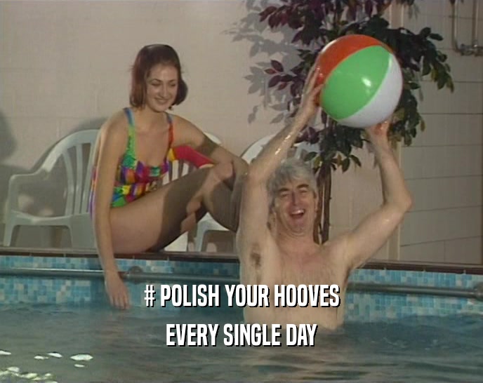 # POLISH YOUR HOOVES EVERY SINGLE DAY 