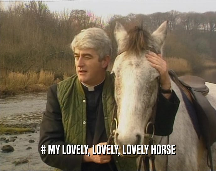 # MY LOVELY, LOVELY, LOVELY HORSE  