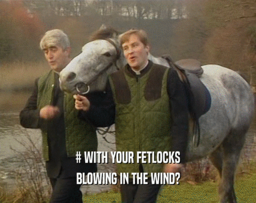 # WITH YOUR FETLOCKS BLOWING IN THE WIND? 