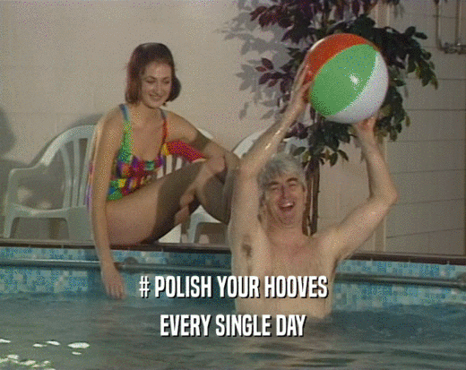 # POLISH YOUR HOOVES EVERY SINGLE DAY 