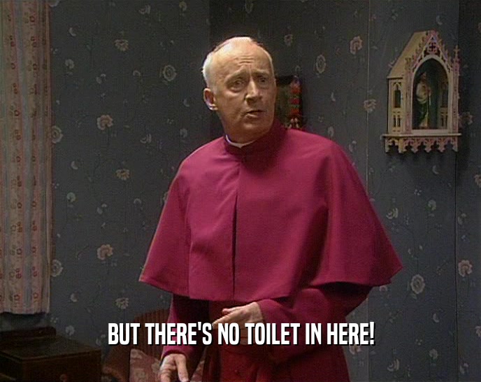 BUT THERE'S NO TOILET IN HERE!
  