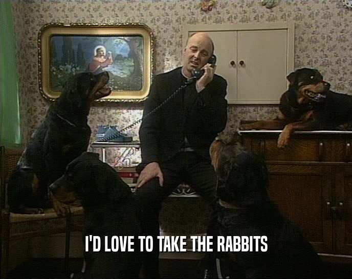 I'D LOVE TO TAKE THE RABBITS  