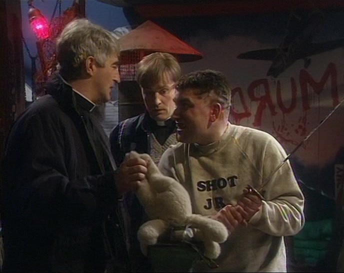 - DOUGAL, WE'D BETTER BE OFF.
 - WHAT'S THE PROBLEM, TED?
 