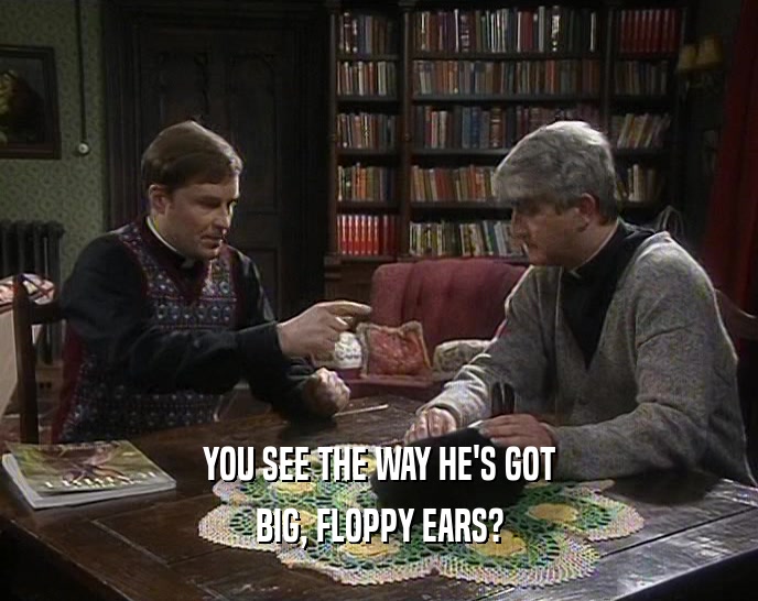 YOU SEE THE WAY HE'S GOT BIG, FLOPPY EARS? 