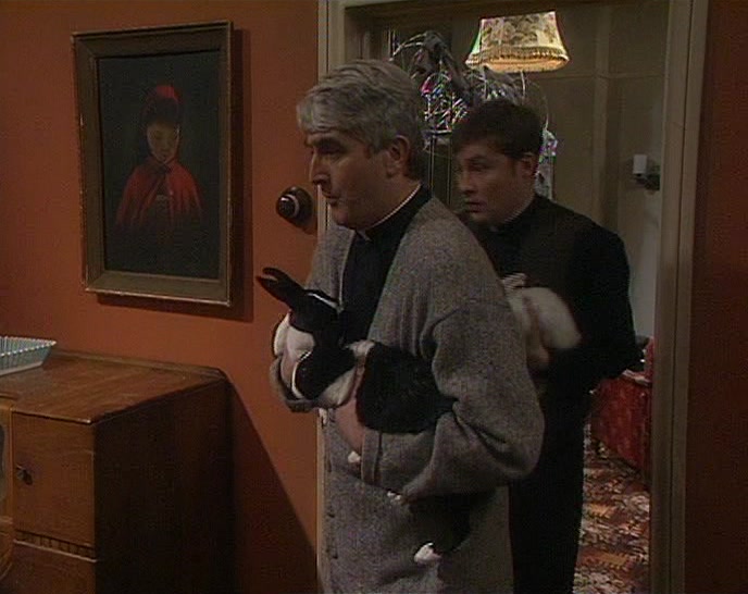 OH, MY GOD! NOT THE BISHOP'S ROOM! COME ON, DOUGAL! 