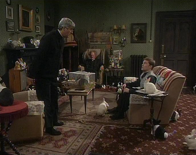 - WHAT'S WRONG, TED? - RABBITS! 