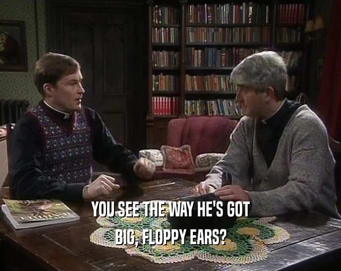 YOU SEE THE WAY HE'S GOT BIG, FLOPPY EARS? 