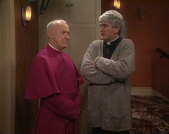 NOT ME, I ALWAYS FELT YOU HAVE A SORT OF A BISHOPY AIR ABOUT YOU. 