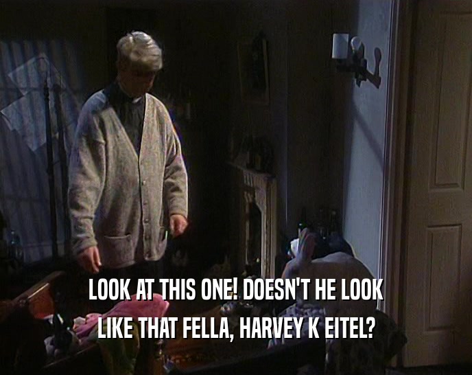 LOOK AT THIS ONE! DOESN'T HE LOOK LIKE THAT FELLA, HARVEY K EITEL? 