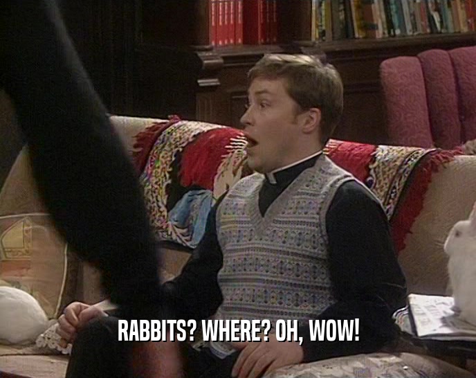 RABBITS? WHERE? OH, WOW!  