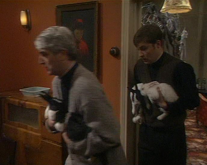OH, MY GOD! NOT THE BISHOP'S ROOM! COME ON, DOUGAL! 