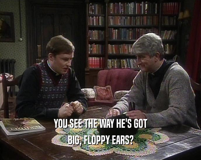 YOU SEE THE WAY HE'S GOT BIG, FLOPPY EARS? 