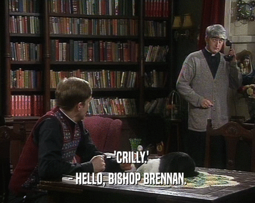 - 'CRILLY.'
 - HELLO, BISHOP BRENNAN.
 