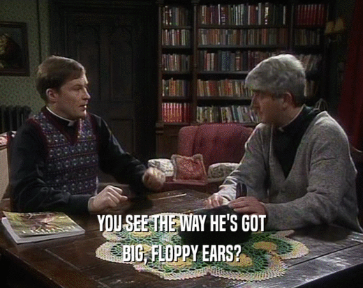 YOU SEE THE WAY HE'S GOT BIG, FLOPPY EARS? 
