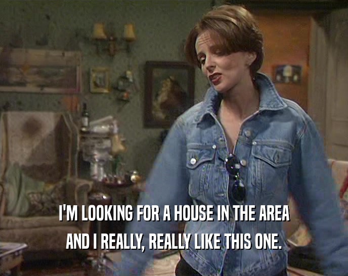 I'M LOOKING FOR A HOUSE IN THE AREA AND I REALLY, REALLY LIKE THIS ONE. 
