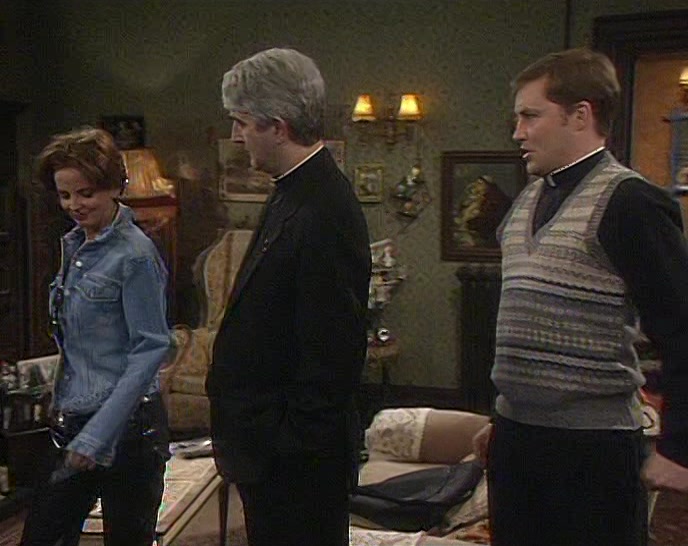 I WAS JUST TELLING TED YOU WERE IN THE TOILET. 