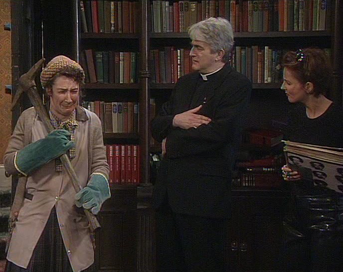 YOU WANTED ME TO CLEAN THOSE ROOF SLATES. 