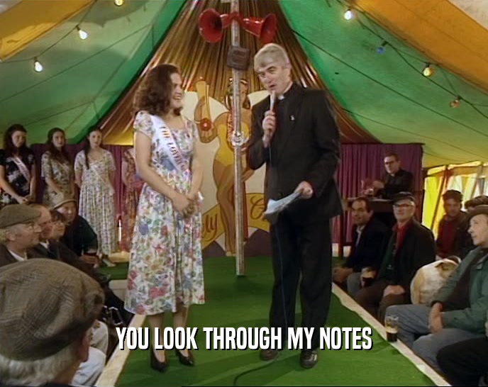 YOU LOOK THROUGH MY NOTES  