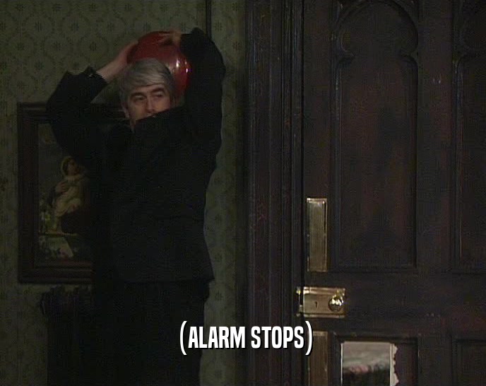 (ALARM STOPS)  