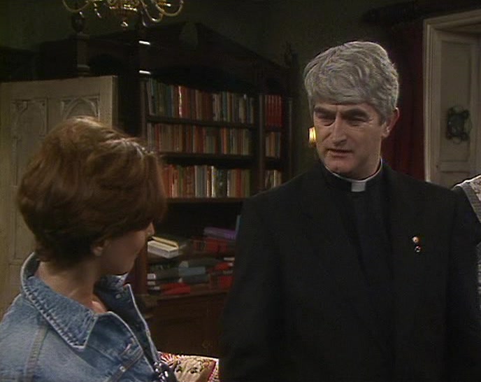 FATHER TED CRILLY.
 YOU MUST BE MISS CONNOLLY.
 