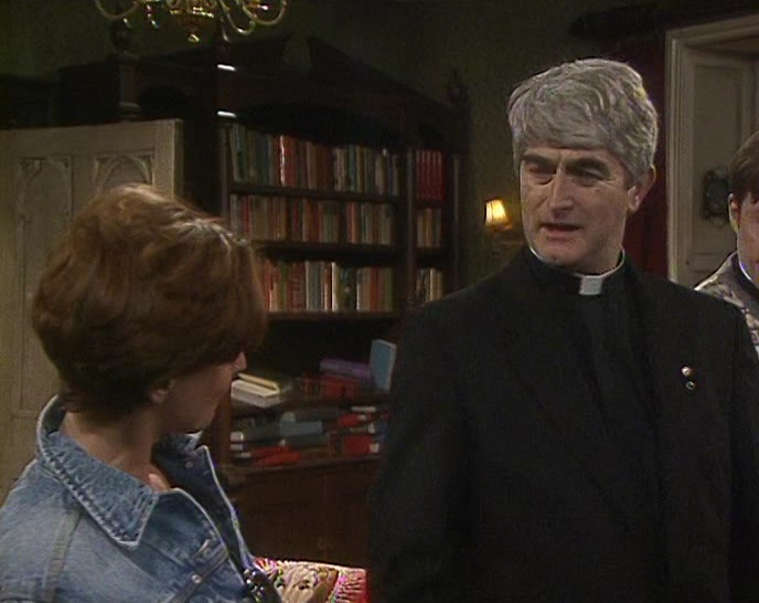 FATHER TED CRILLY.
 YOU MUST BE MISS CONNOLLY.
 