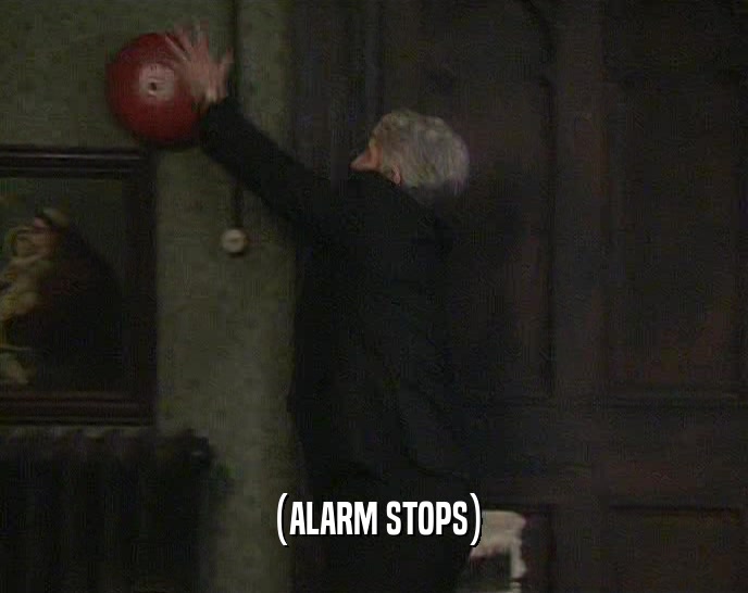 (ALARM STOPS)  