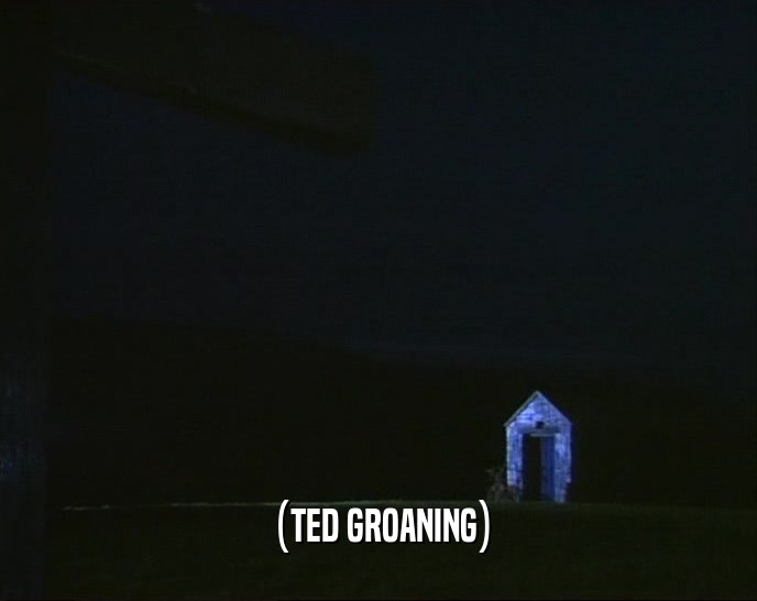 (TED GROANING)  