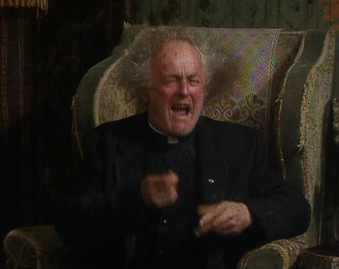 THAT'S A SPOON, FATHER. COME ON, SHE'LL BE HERE. 