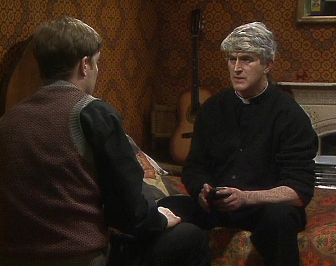 I SUPPOSE IT'LL HAVE TO BE FATHER DICK BYRNE ON RUGGED ISLAND. 