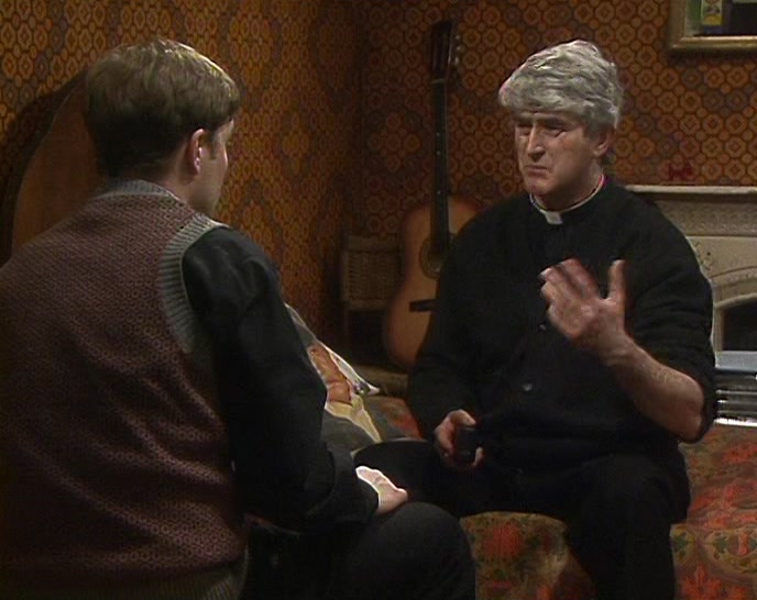 I SUPPOSE IT'LL HAVE TO BE FATHER DICK BYRNE ON RUGGED ISLAND. 
