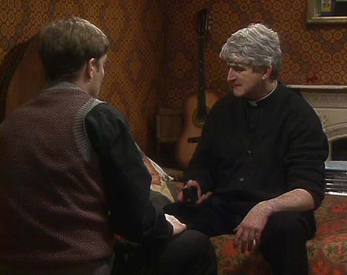 I SUPPOSE IT'LL HAVE TO BE FATHER DICK BYRNE ON RUGGED ISLAND. 